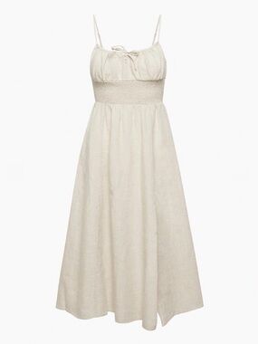Aritzia Wilfred Genoa Linen Dress in Natural Ecru